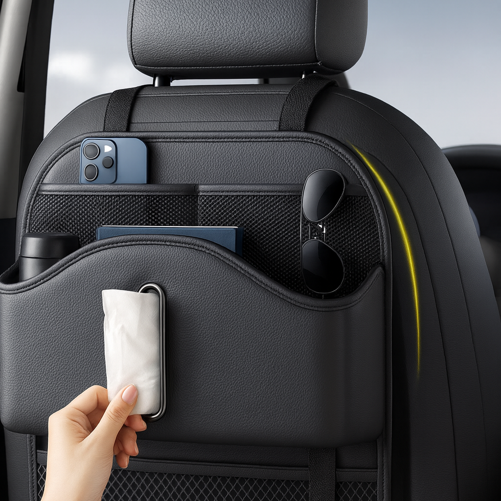 BackSeatPro - Auto Organizer mit Getränkehalter