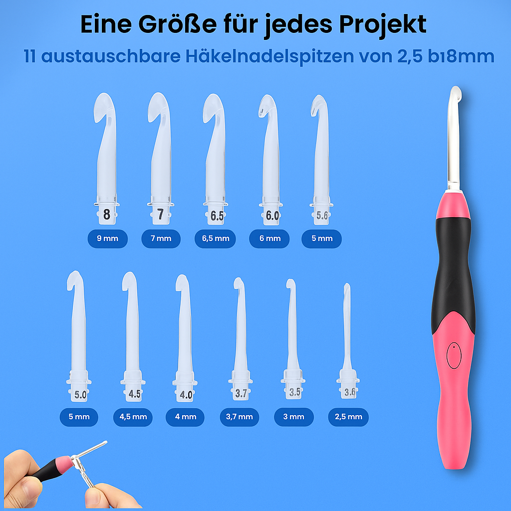 GlowStitch Set – Beleuchtete Häkelnadeln